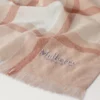 Mega Check Scarf Cashmere Taupe & Eggshell Cashmere Blend Mega Check Scarf Cashmere Taupe & Eggshell Cashmere Blend
