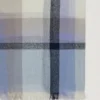 Mega Check Scarf Poplin Blue & Ecru Cashmere Blend