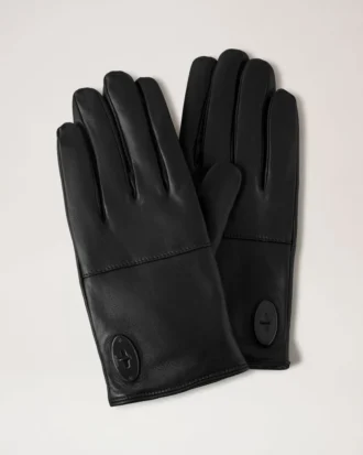 Mens Touchscreen Leather Gloves Black Leather Women