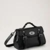 Mini Alexa Black High Shine Leather Top Handle Bags Mini Alexa Black High Shine Leather Top Handle Bags