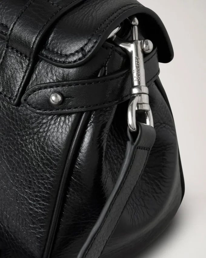 Mini Alexa Black High Shine Leather Top Handle Bags Mini Alexa Black High Shine Leather Top Handle Bags