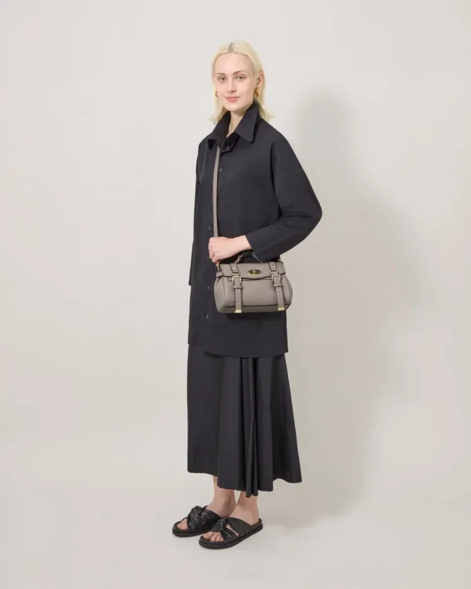 Mini Alexa Cashmere Taupe Heavy Grain Women Mini Alexa Cashmere Taupe Heavy Grain Women
