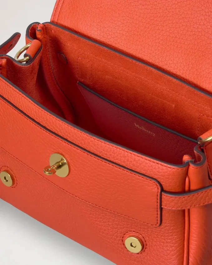 Mini Alexa Coral Orange Heavy Grain Women Mini Alexa Coral Orange Heavy Grain Women
