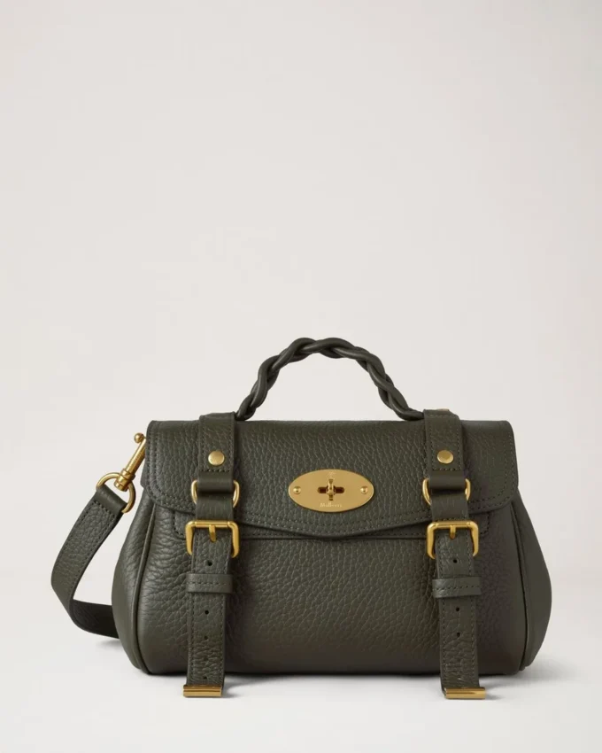 Mini Alexa Juniper Green Heavy Grain Top Handle Bags Mini Alexa Juniper Green Heavy Grain Top Handle Bags