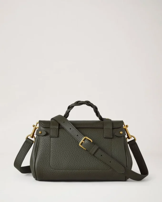 Mini Alexa Juniper Green Heavy Grain Top Handle Bags Mini Alexa Juniper Green Heavy Grain Top Handle Bags