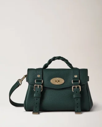 Mini Alexa Mulberry Green Heavy Grain Women