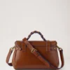 Mini Alexa Oak & Pigment Blue Smooth Glossy Leather Mini Alexa Oak & Pigment Blue Smooth Glossy Leather