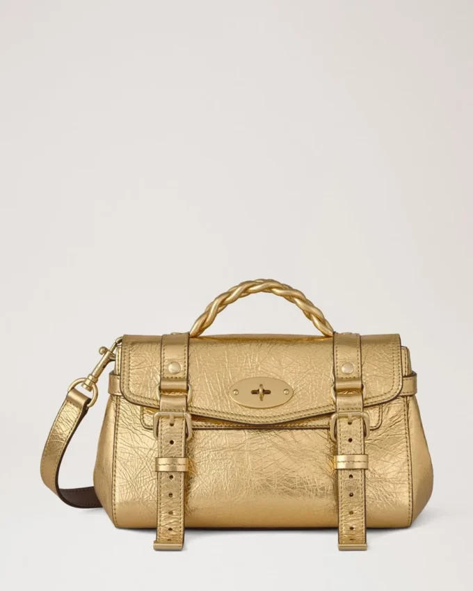 Mini Alexa Somerset Gold Grainy Metallic Women Mini Alexa Somerset Gold Grainy Metallic Women