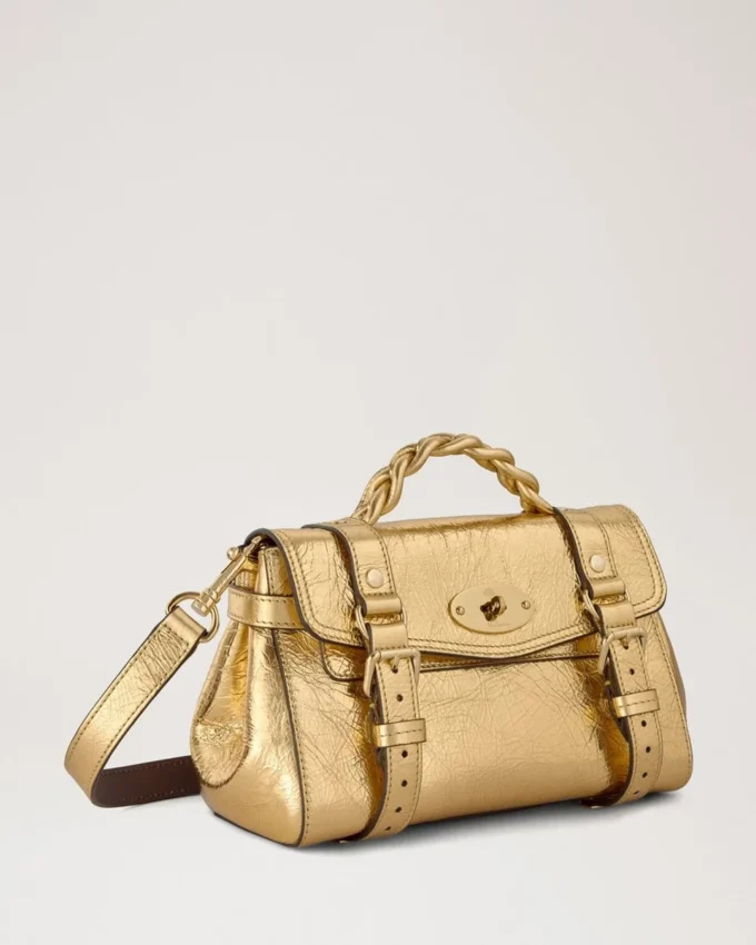 Mini Alexa Somerset Gold Grainy Metallic Women Mini Alexa Somerset Gold Grainy Metallic Women