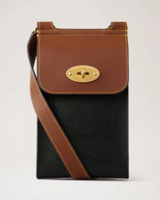 Mini Antony Black & Cognac Bioveg Scotchgrain & Flat Calf