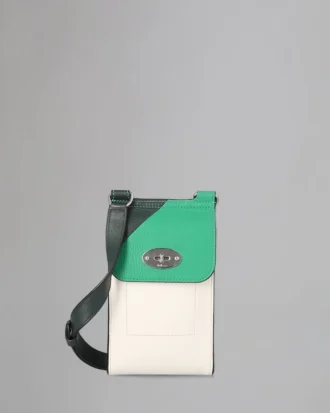 Mini Antony Pre-Loved  Lawn Green, White & Mulberry Green Small Classic Grain