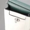 Mini Antony Pre-Loved Lawn Green, White & Mulberry Green Small Classic Grain Mini Antony Pre-Loved Lawn Green, White & Mulberry Green Small Classic Grain