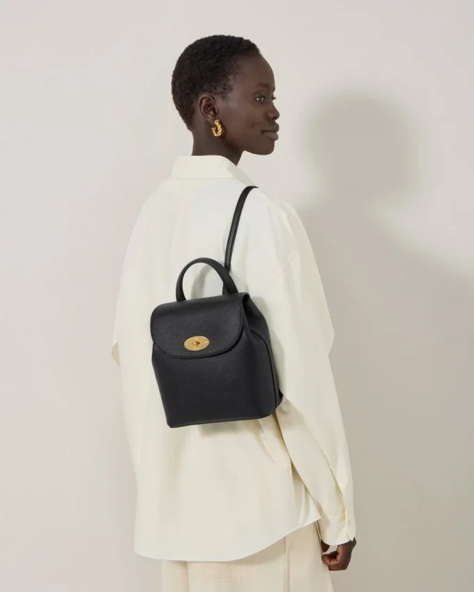 Mini Bayswater Backpack Black Small Classic Grain