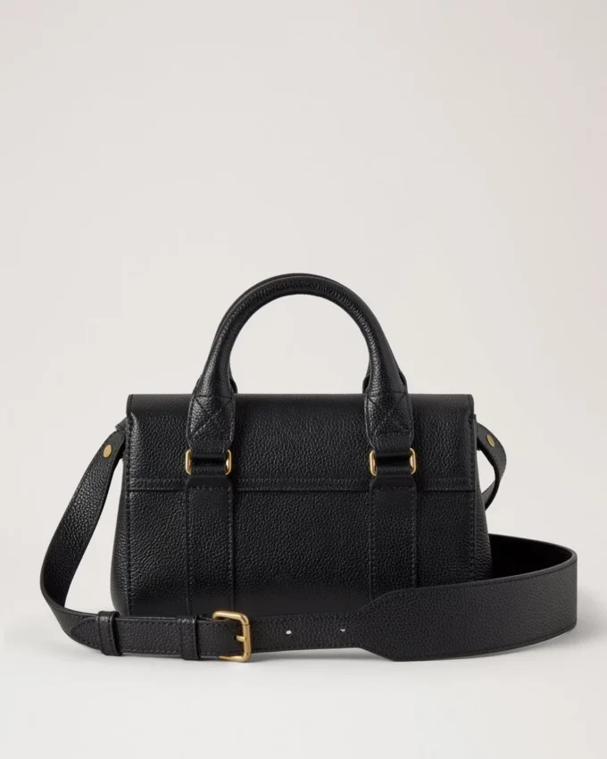 Mini Bayswater Black Small Classic Grain Top Handle Bags Mini Bayswater Black Small Classic Grain Top Handle Bags