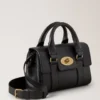 Mini Bayswater Black Small Classic Grain Top Handle Bags Mini Bayswater Black Small Classic Grain Top Handle Bags