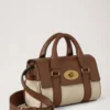 Mini Bayswater Ecru & Bright Oak Raffia & Leather Trim Mini Bayswater Ecru & Bright Oak Raffia & Leather Trim