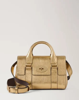 Mini Bayswater Somerset Gold Grainy Metallic Bayswater