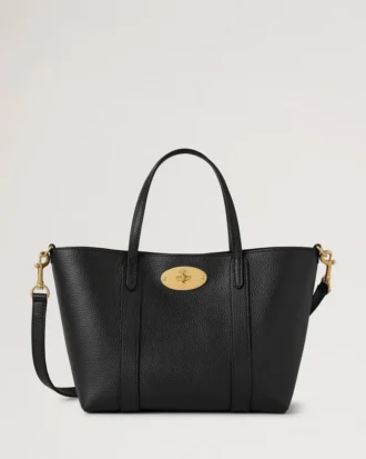 Mini Bayswater Tote Black Small Classic Grain Women