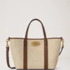 Mini Bayswater Tote Ecru & Bright Oak Raffia & Leather Trim Mini Bayswater Tote Ecru & Bright Oak Raffia & Leather Trim