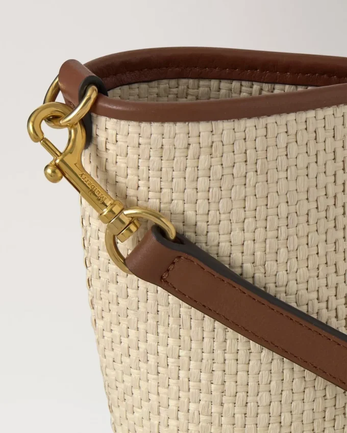 Mini Bayswater Tote Ecru & Bright Oak Raffia & Leather Trim Mini Bayswater Tote Ecru & Bright Oak Raffia & Leather Trim