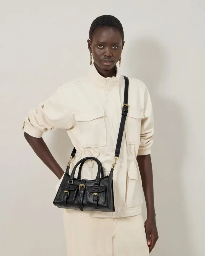Mini Roxanne Black High Shine Leather Roxanne Mini Roxanne Black High Shine Leather Roxanne