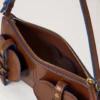 Mini Roxanne Shoulder Bag Oak & Pigment Blue Smooth Glossy Leather