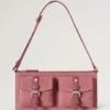 Mini Roxanne Shoulder Bag Pink Scrumpy Suede Roxanne