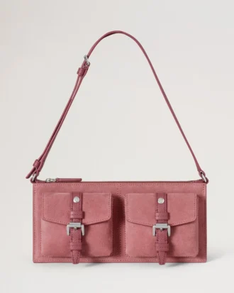 Mini Roxanne Shoulder Bag Pink Scrumpy Suede Roxanne