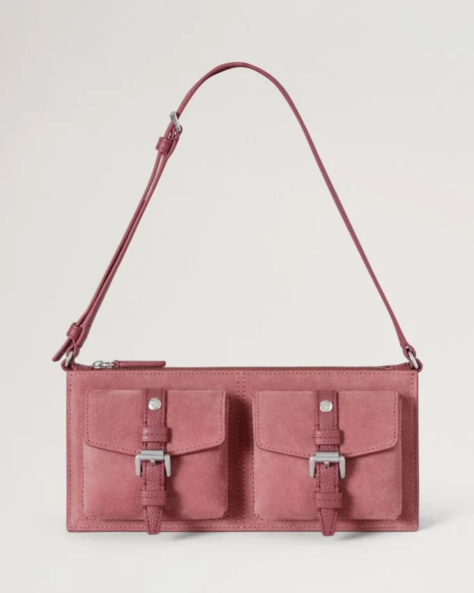 Mini Roxanne Shoulder Bag Pink Scrumpy Suede Roxanne
