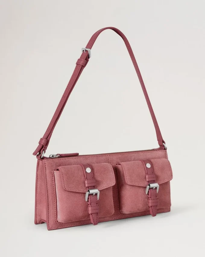 Mini Roxanne Shoulder Bag Pink Scrumpy Suede Roxanne