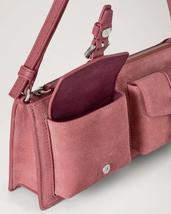 Mini Roxanne Shoulder Bag Pink Scrumpy Suede Roxanne