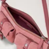 Mini Roxanne Shoulder Bag Pink Scrumpy Suede Roxanne