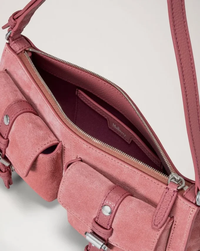 Mini Roxanne Shoulder Bag Pink Scrumpy Suede Roxanne