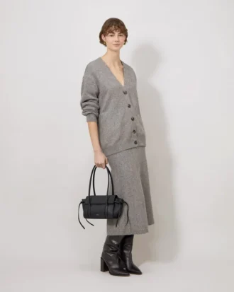 Mini Soft Bayswater Black Heavy Grain Women