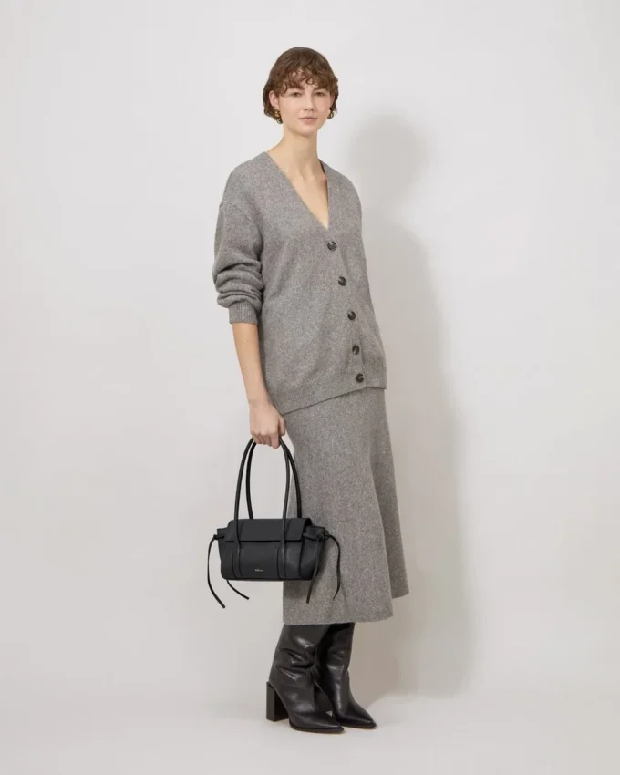 Mini Soft Bayswater Black Heavy Grain Women
