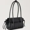 Mini Soft Bayswater Black Heavy Grain Women