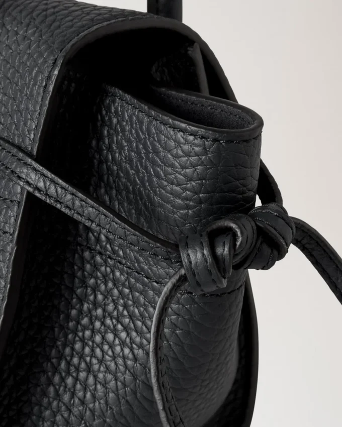 Mini Soft Bayswater Black Heavy Grain Women