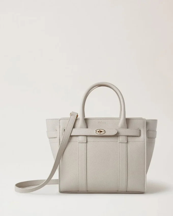 Mini Zipped Bayswater Chalk Small Classic Grain Mini Zipped Bayswater Chalk Small Classic Grain