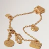 Mulberry Charm Bracelet Gold Plated Brass Women Mulberry Charm Bracelet Gold Plated Brass Women
