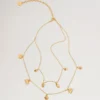 Mulberry Charm Necklace Gold Plated Brass Women Mulberry Charm Necklace Gold Plated Brass Women