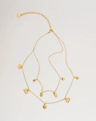 Mulberry Charm Necklace Gold Plated Brass Women