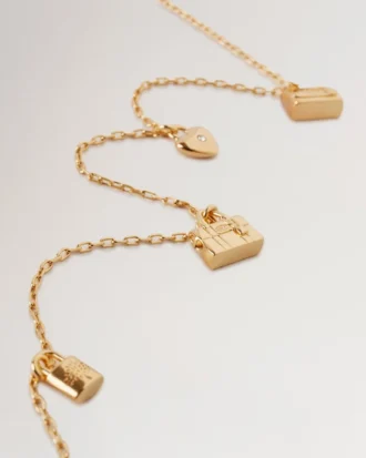 Mulberry Charm Necklace Gold Plated Brass Women