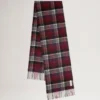 Mulberry Heritage Check Scarf Navy & Lancaster Red Merino Wool Mulberry Heritage Check Scarf Navy & Lancaster Red Merino Wool