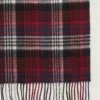 Mulberry Heritage Check Scarf Navy & Lancaster Red Merino Wool Mulberry Heritage Check Scarf Navy & Lancaster Red Merino Wool