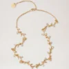 Mulberry Leaf Necklace Gold Mixed Material Women Mulberry Leaf Necklace Gold Mixed Material Women