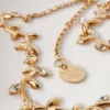 Mulberry Leaf Necklace Gold Mixed Material Women Mulberry Leaf Necklace Gold Mixed Material Women