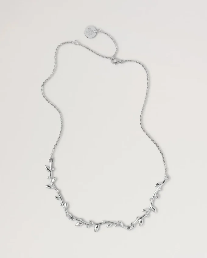 Mulberry Leaf Necklace Silver Sterling Silver Women Mulberry Leaf Necklace Silver Sterling Silver Women