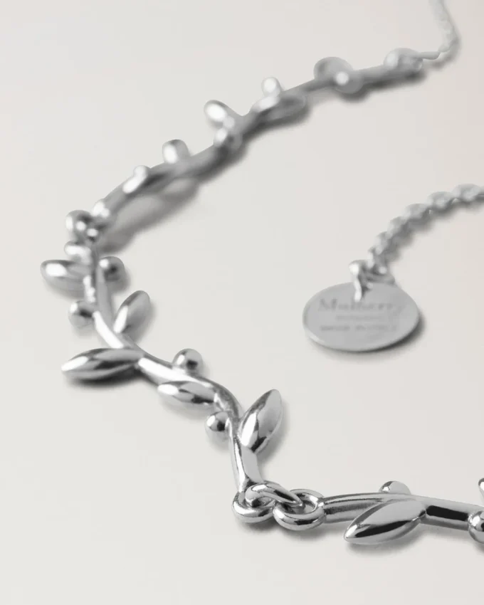 Mulberry Leaf Necklace Silver Sterling Silver Women Mulberry Leaf Necklace Silver Sterling Silver Women