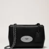Mulberry Lily in Black Glossy Goat with Silver Tone