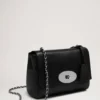 Mulberry Lily in Black Glossy Goat with Silver Tone